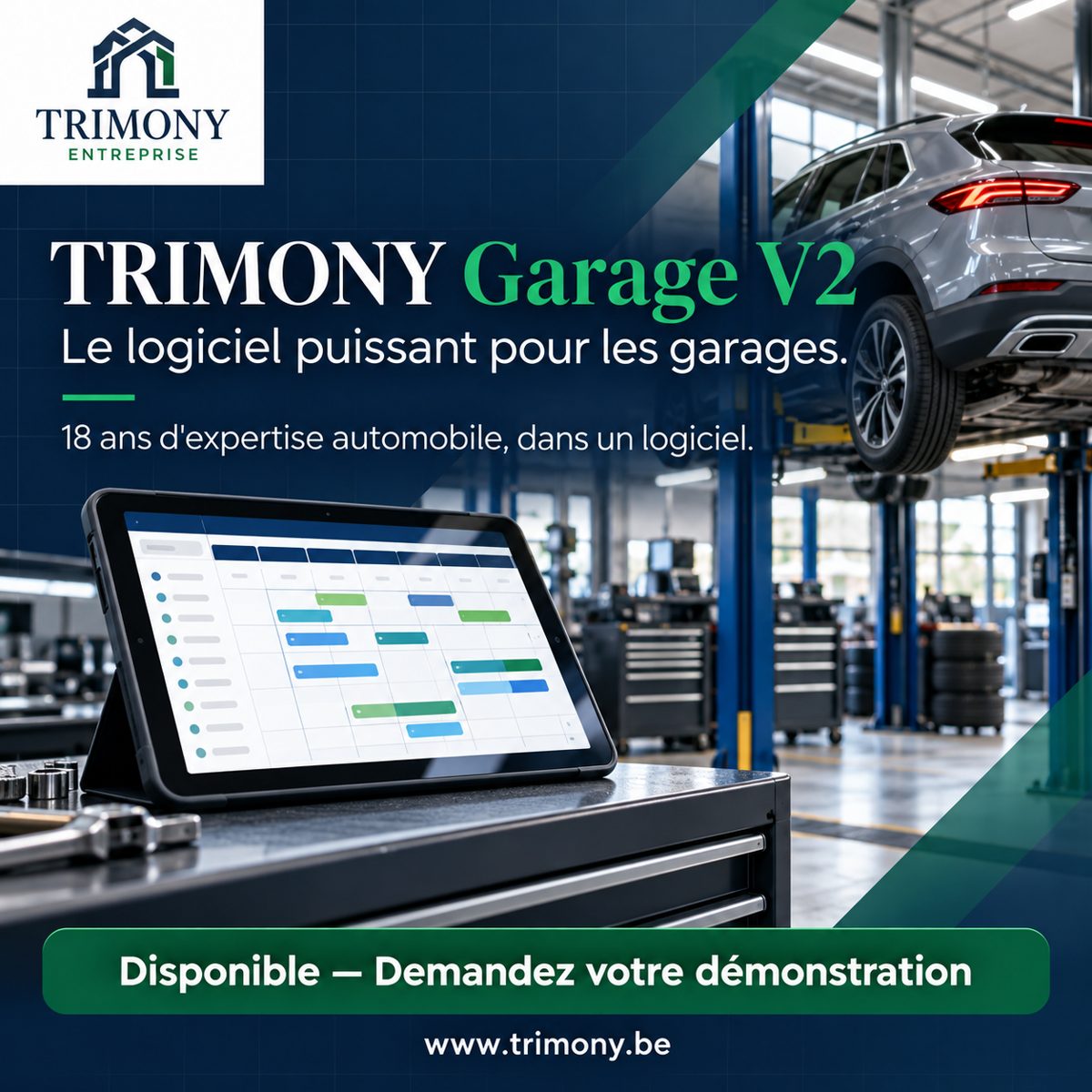 Le logiciel de gestion de garage TRIMONY : atelier et parc d'occasion